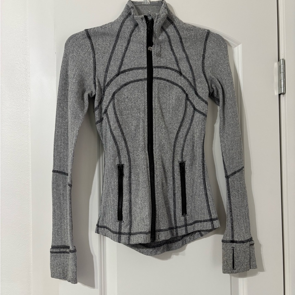 Lululemon Define Herringbone Grey Jacket